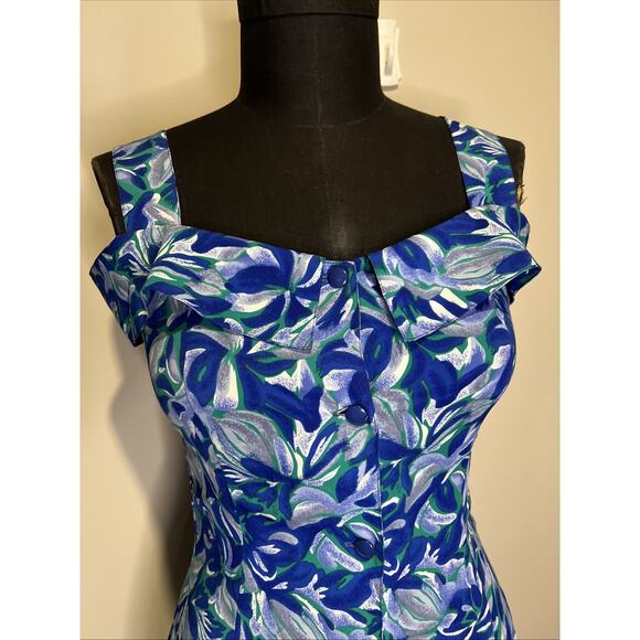 Vintage Toi Du Monde Floral Cocktail Dress Summer Size 10 - Picture 2 of 8